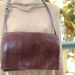 Vintage Leather Messenger Bag And Or Handbag